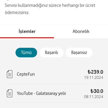 Mobil Ödeme Abonelik Ücreti İadesi Talebi