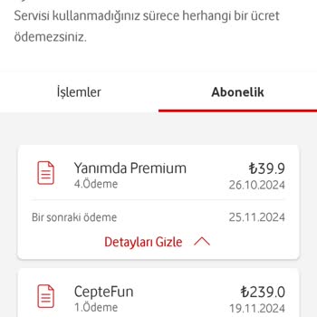 Mobil Ödeme Abonelik Ücreti İadesi Talebi