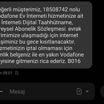 Vodafone'da Evrak Eksikliği Ve İletişim Sorunları