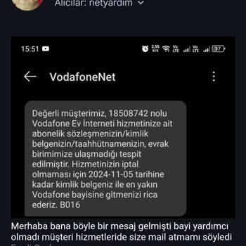 Vodafone'da Evrak Eksikliği Ve İletişim Sorunları