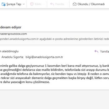 Anadolu Sigorta Ve İş Bankası Arasında Çözümsüzlük