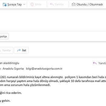 Anadolu Sigorta Ve İş Bankası Arasında Çözümsüzlük