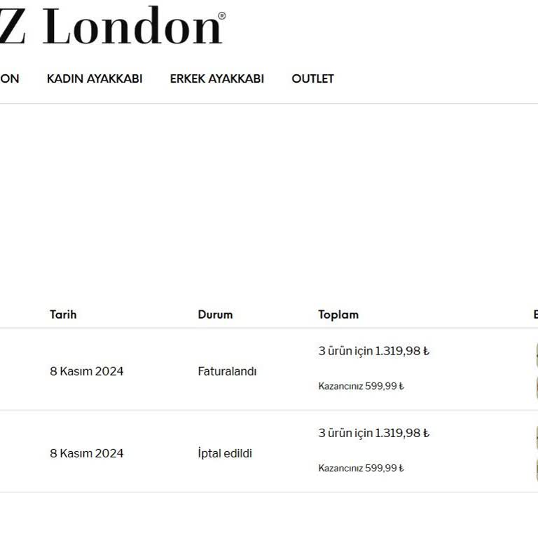 Cz London'dan Sipariş Ve İade Sorunu