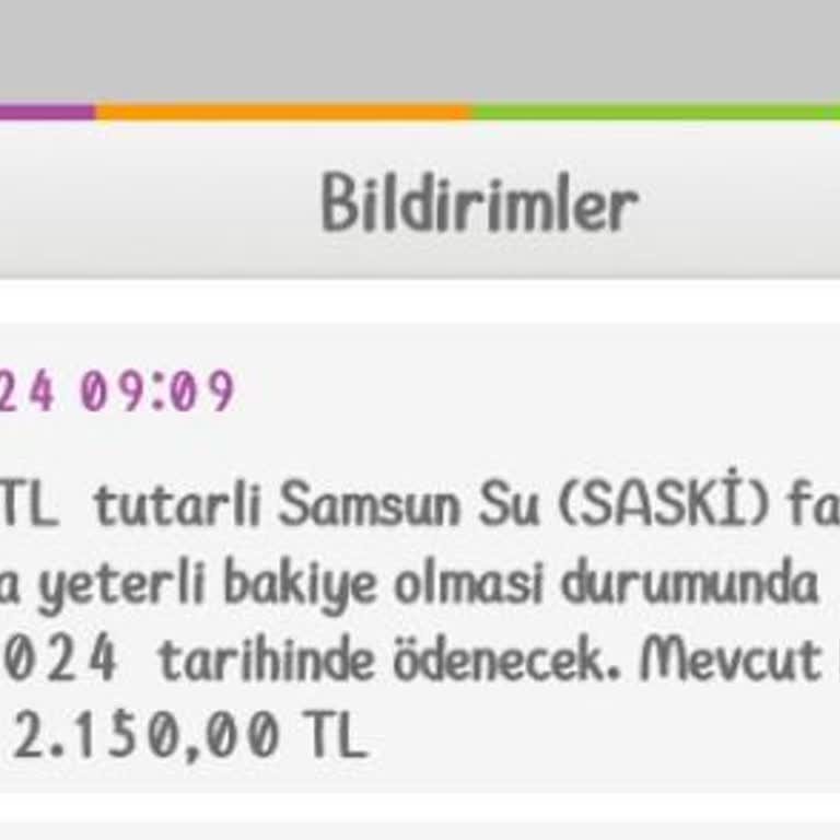 Saski Fahiş Gelen Su Faturası