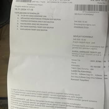 Clio 5 Model Araçta Yaşanan Sorunlar Ve Çözüm Talebi