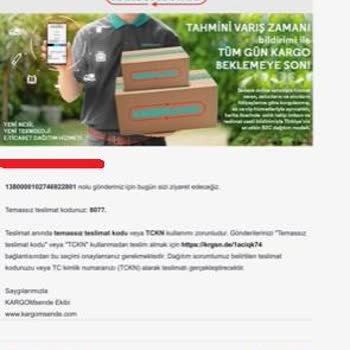 Teslim Edilmeyen Kargo Ve İletişim Sorunu