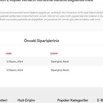 Sipariş Edilen Detoks Kahvelerinin Teslim Edilmemesi