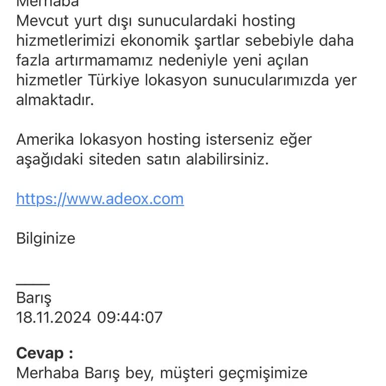 Barındırma Hizmetinde Yanıltıcı Lokasyon Bilgisi
