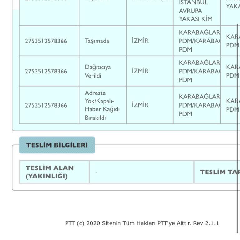 Yanlış Teslimat Bildirimi Ve Mağduriyet