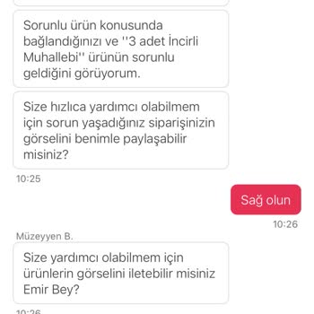 Sipariş Notuna Dikkat Edilmeyen Hizmet