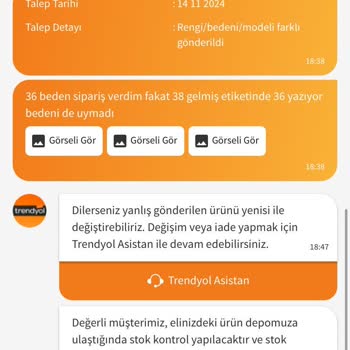 Yanlış Ürün Gönderimi Ve İade Sorunu