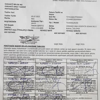 Garanti Kapsamında Red Edilen Yedek Parça Talebi