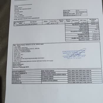 Garanti Kapsamında Red Edilen Yedek Parça Talebi