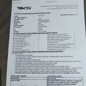 Garanti Kapsamında Red Edilen Yedek Parça Talebi