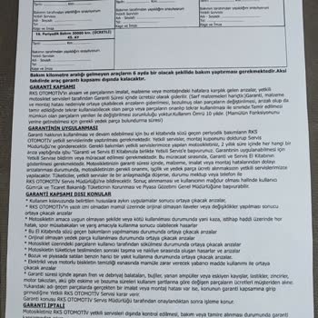 Garanti Kapsamında Red Edilen Yedek Parça Talebi