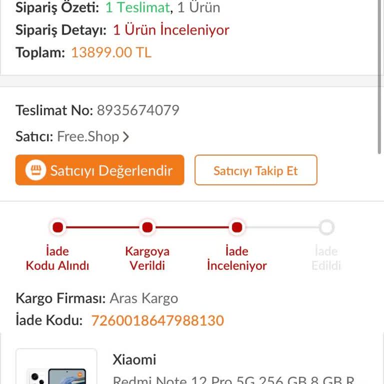 Trendyol'dan İade Edilmeyen Para İadesi Sorunu