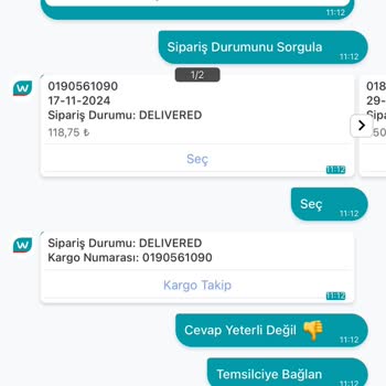 Watsons Uygulamasında Sipariş Görünmüyor Ve SMS Gelmiyor