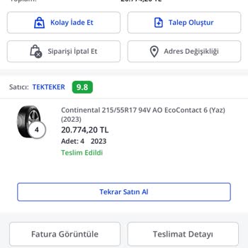Yanlış Üretim Yılı Ve İade Sorunu: Lastik Siparişimde Mağduriyet