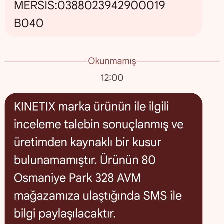 Kinetix Ayakkabıda Üretim Hatası: İade Talebi