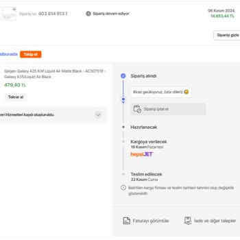 Hepsiburada'dan Kargolanmayan Sipariş Krizi