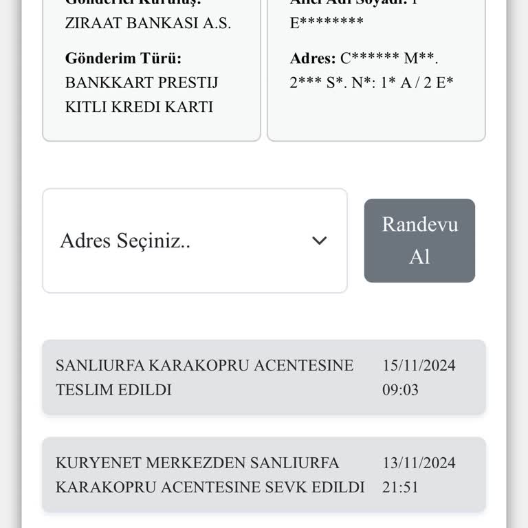 Kargo Hareketleri Güncellenmeyen Kart Ve Yanlış Adres Sorunu