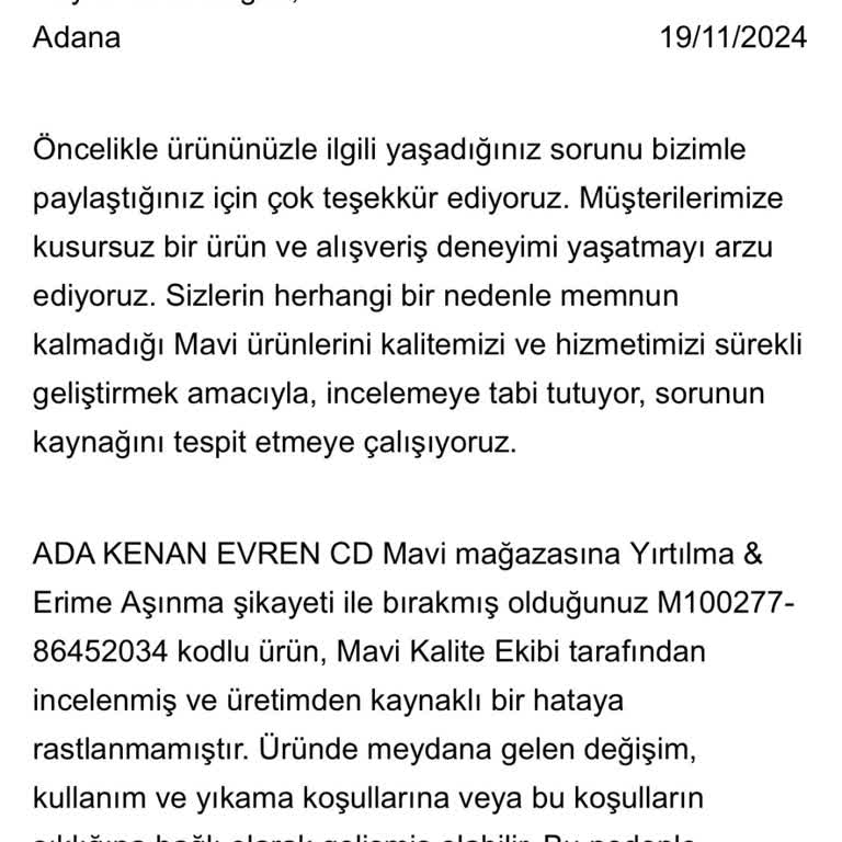 Mavi Jean'da Kalite Sorunu