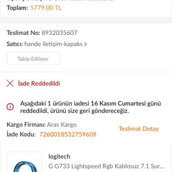 Yanlış Ürün Gönderimi Ve İade Sorunu