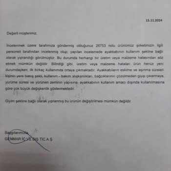 Jump Marka Ayakkabı İlk Maçta Açıldı, İade Reddedildi!