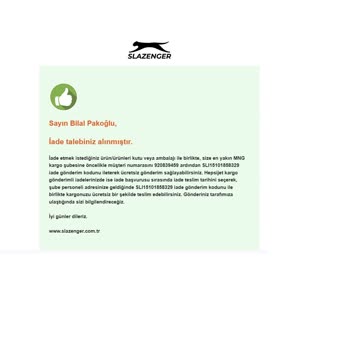 Slazenger Şort İadesinde Müşteri Hizmetleri Sorunu