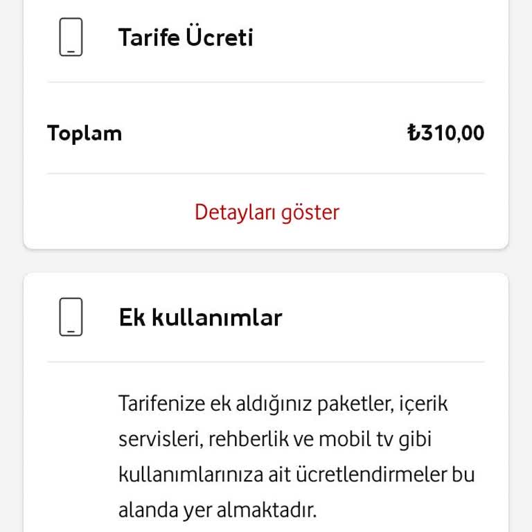 Vodafone'dan Kullanılmayan Aşım Paketleri İçin Ücret Talebi