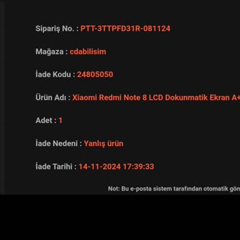 Epttavm İade İşlemi Sorunu Ve İletişim Eksikliği