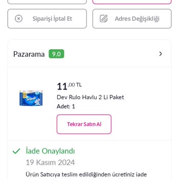 Pazarama'dan Aldığım Ürün Teslim Edilmiyor, Mağdur Ediliyorum