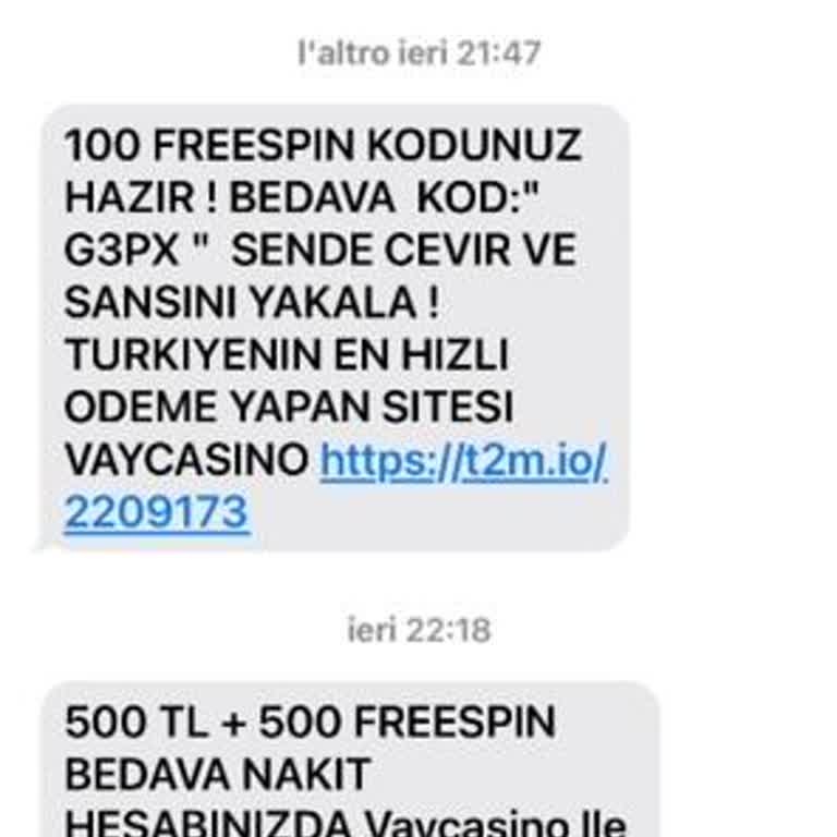 Vaycasino Sürekli Gelen SMS'ler Yüzünden Rahatsızlık