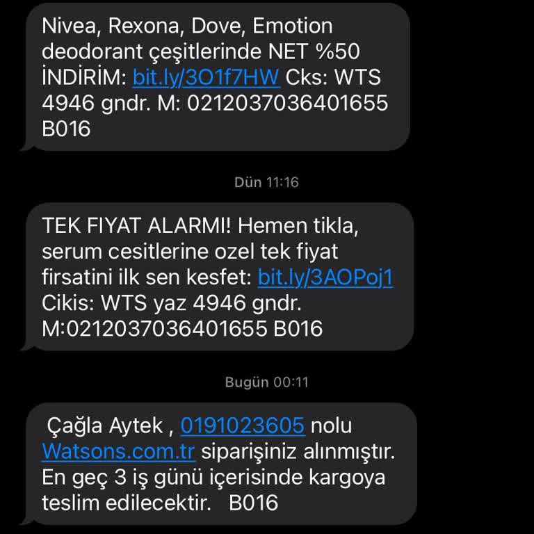 Watsons Müşteri Hizmetlerine Ulaşamama Ve Sipariş İptali Sorunu