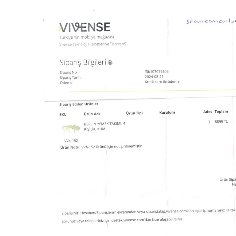 Vivense'den Ürün Teslimatı Ve İade Sorunu
