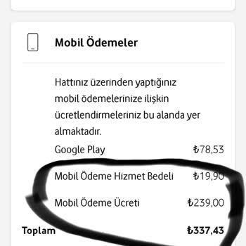 Vodafone Faturasında İzinsiz Mobil Ödeme Problemi