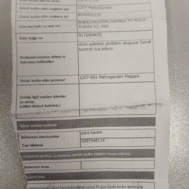 Bebek Arabası Açılma Sorunu Ve Garanti Süreci