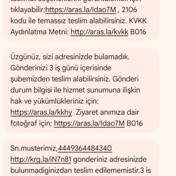 Yanıltıcı Teslimat Bildirimi Ve Sorumsuzluk
