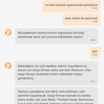 Trendyol Kargo Teslimat Sorunu