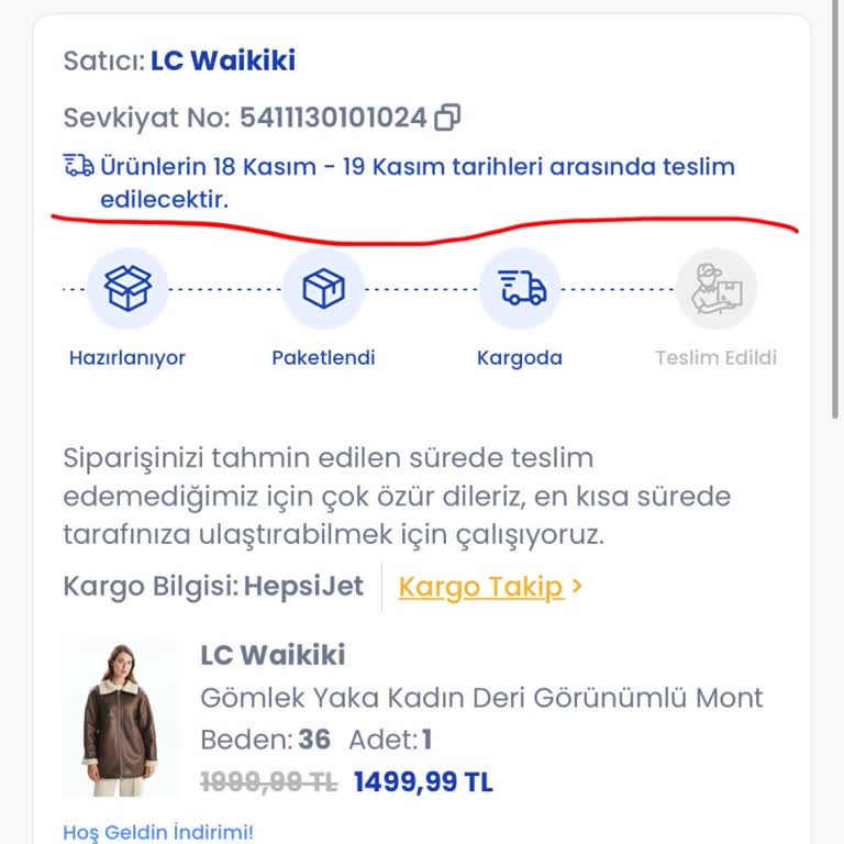 Kargo Gecikmesi Ve Yetersiz Bilgilendirme Sorunu