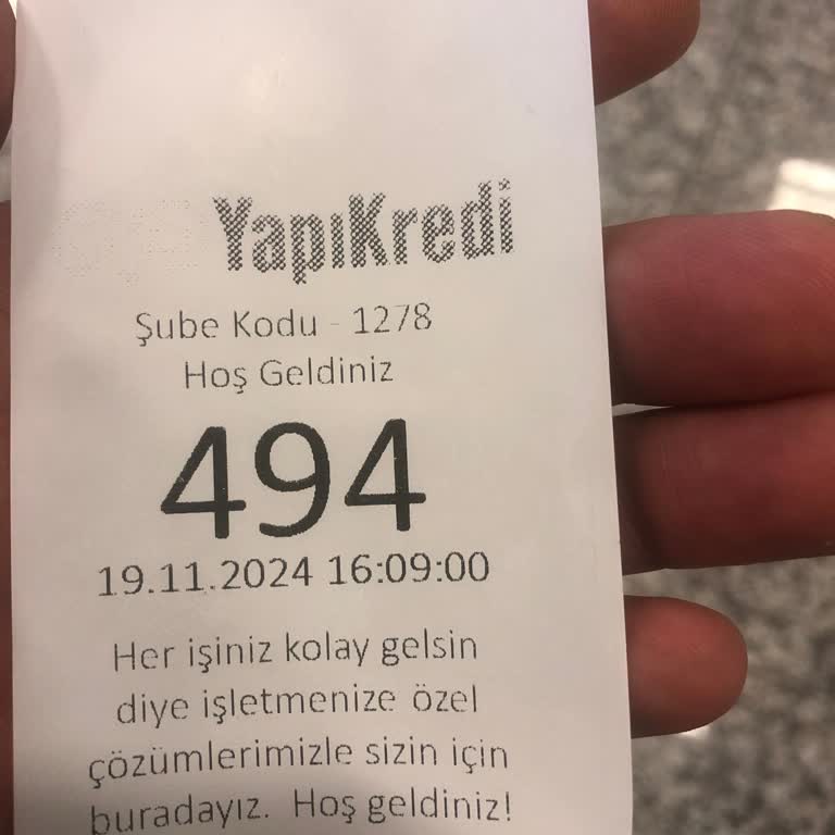 Yapı Kredi'de Sıra Numarası Ve Koku Sorunu