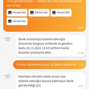 Trendyol Siparişimde Eksik Ve Yanlış Ürün Sorunu
