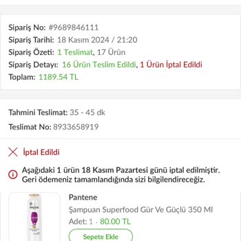 Eksik Ürünler Ve İade Sorunu