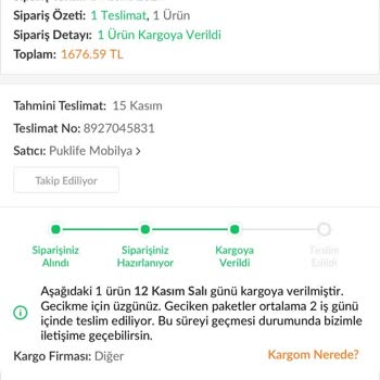 Trendyol'da Zigon Sehpa Siparişi Teslim Edilemiyor