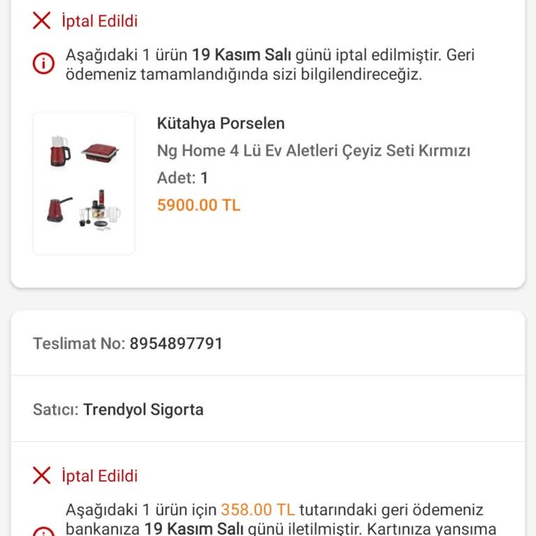 Trendyol'da İptal Edilen Sipariş Ve Yetersiz Müşteri Hizmetleri