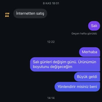 Instagram Satıcısından Yanıtsız Değişim Talebi