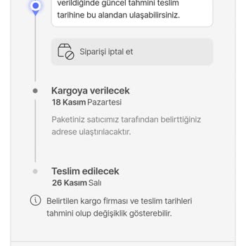 İptal Edilemeyen Sipariş Ve Geciken Kargo Sorunu