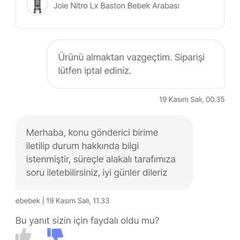 İptal Edilemeyen Sipariş Ve Geciken Kargo Sorunu