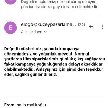 Kargolama Süresine Uymayan Firma
