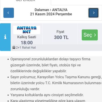 Otobüs Hareket Saatindeki Değişiklik Mağduriyeti